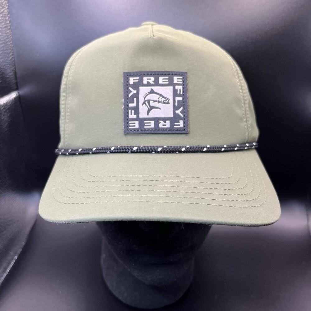 Free Fly Sabalo Performance Rope Hat Men's Fatigue Green Snapback Adjustable NWT